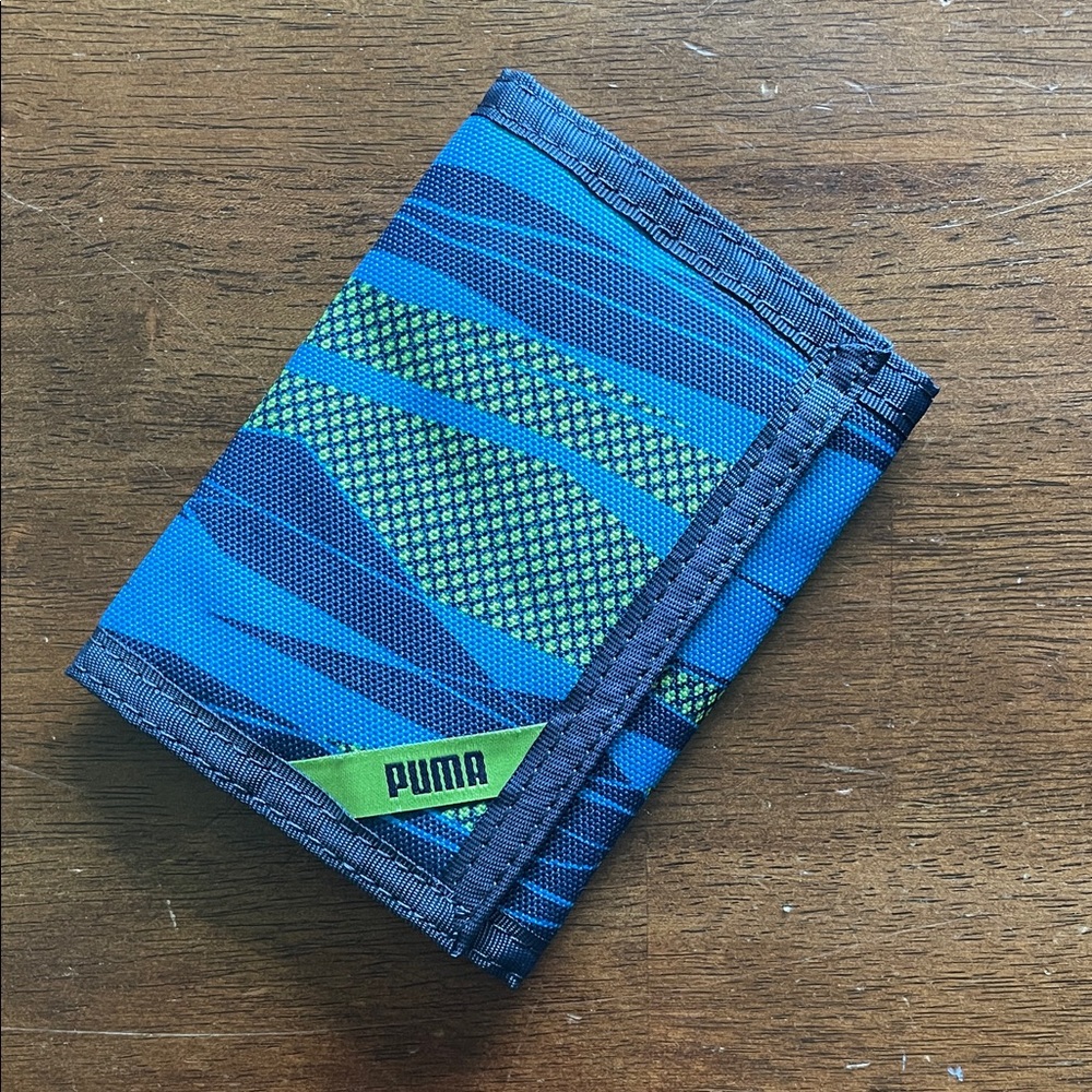 Puma Blue and Green Wallet